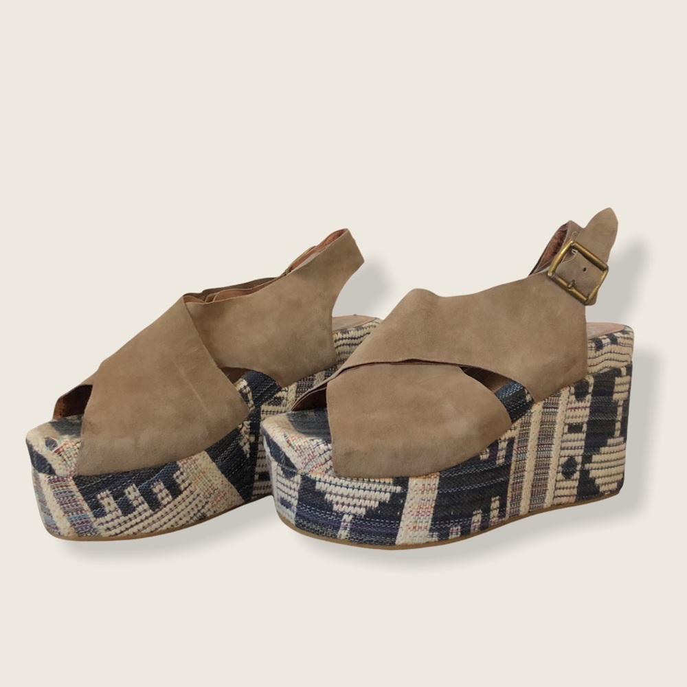 Jeffrey Campbell Pisa-Fab Wedge Sandal Ibiza Sz 8